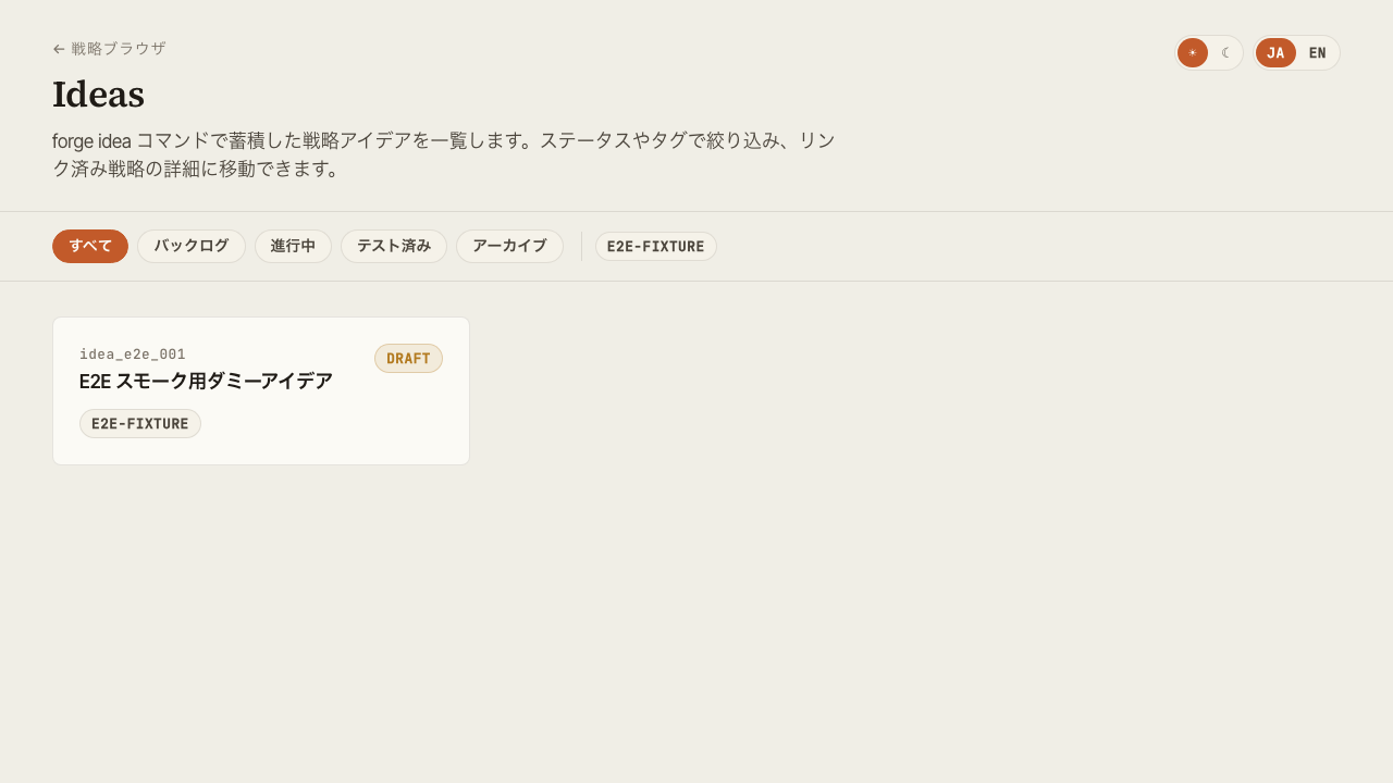 Ideas 画面
