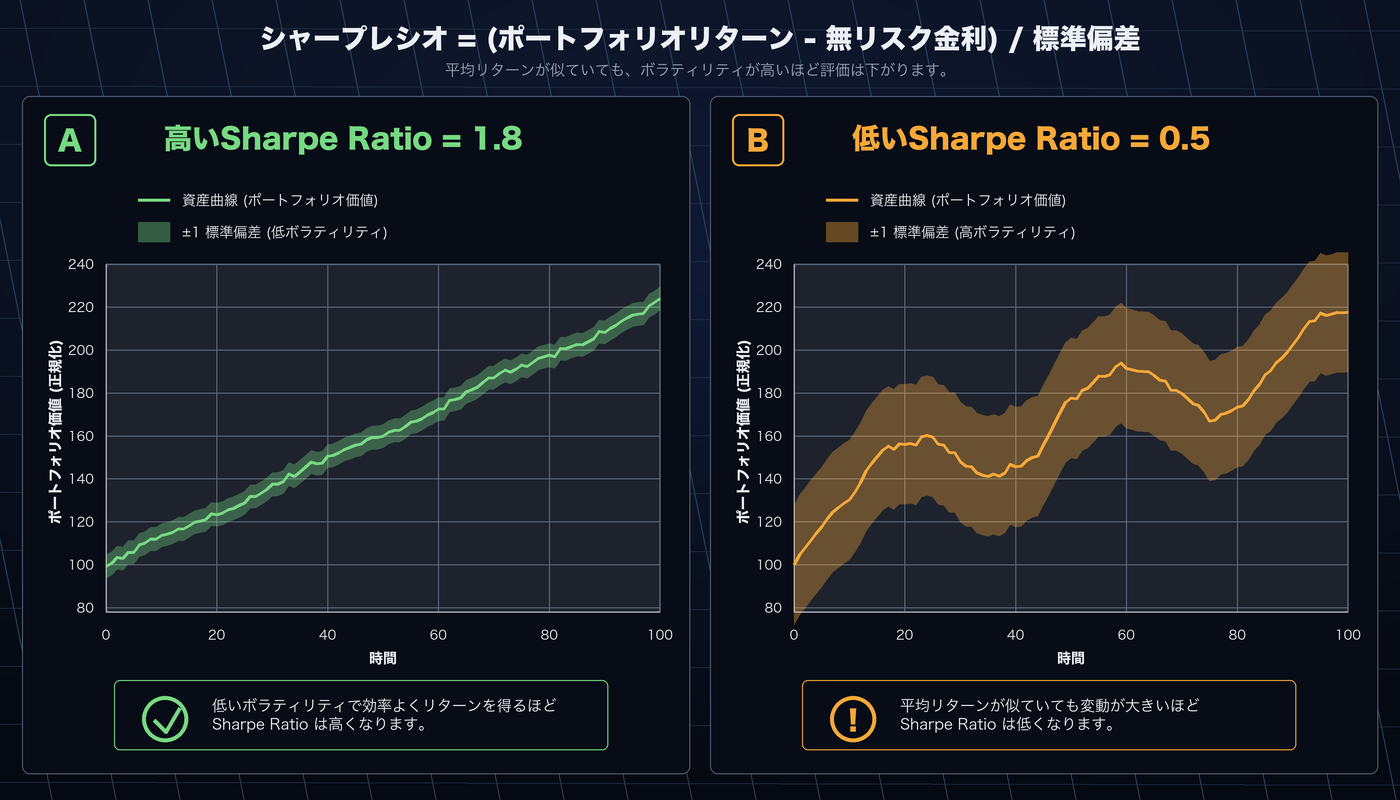 Sharpe Ratio の概念図