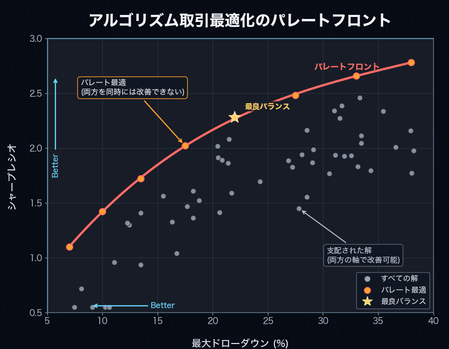Pareto Front 多目的最適化散布図